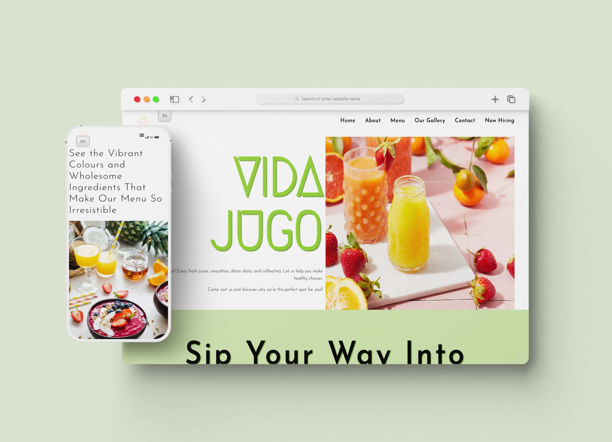 vida jugos website