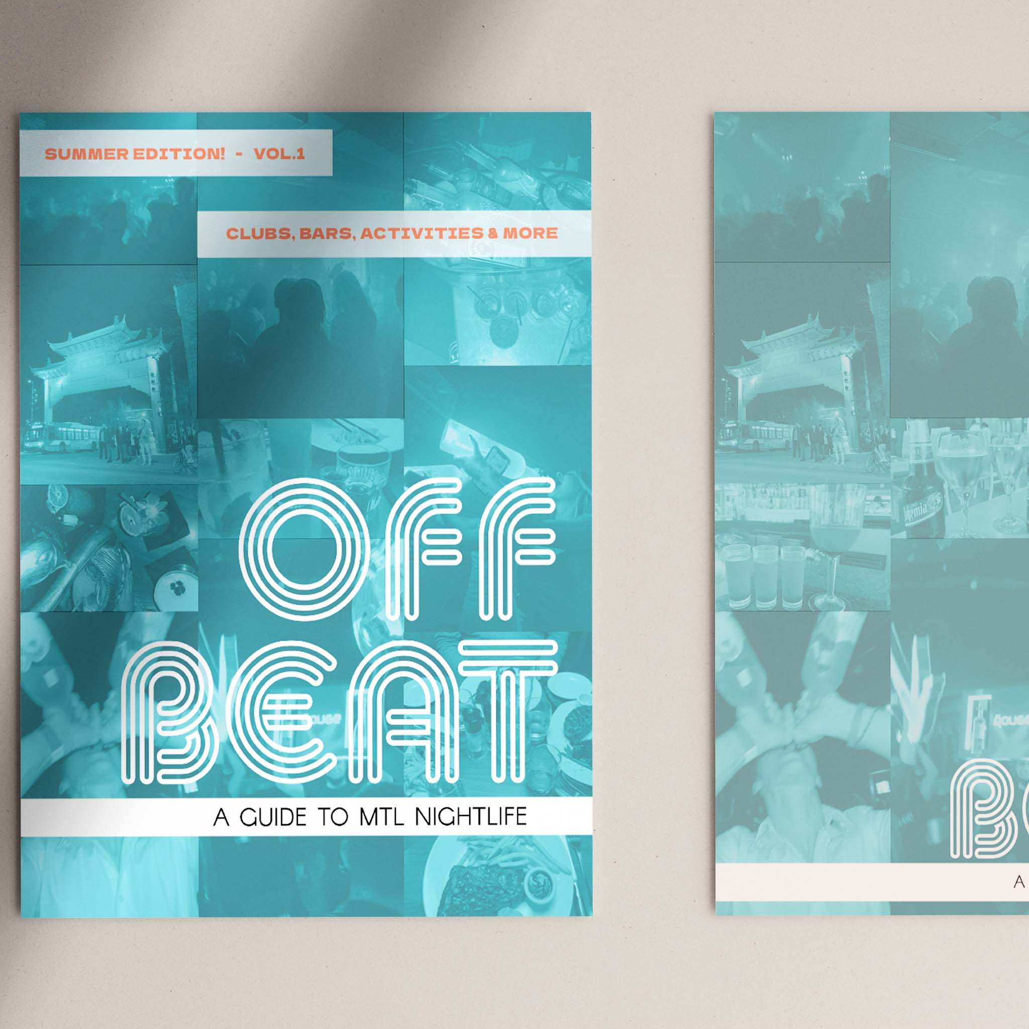 Off Beat Magazine cover print portfolio page