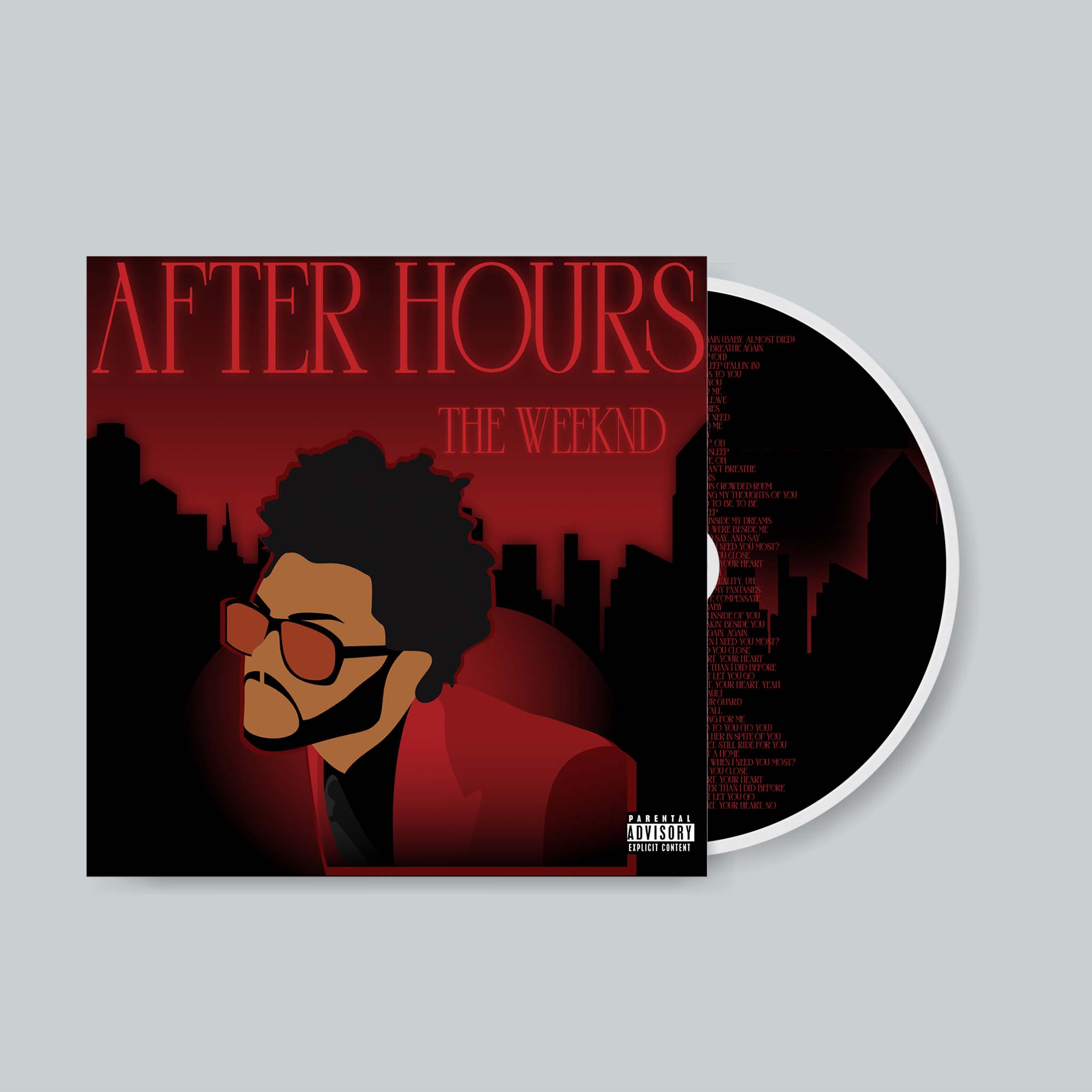 the weeknd vinyl illustration